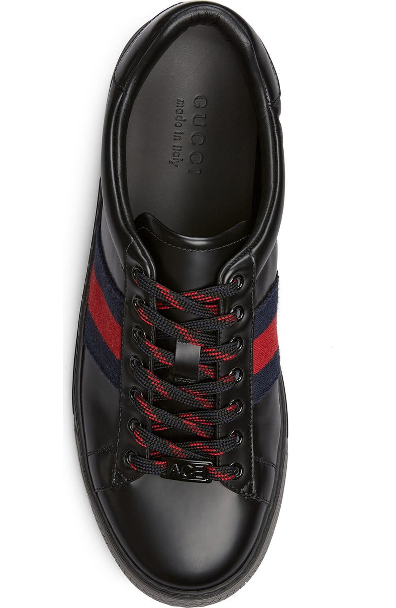 Gucci Ace Sneaker, Alternate, color, Black