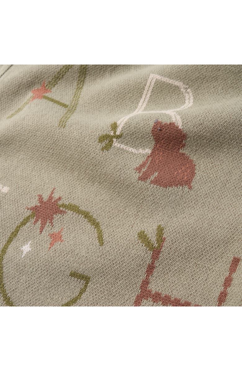 Elegant Baby Alphabet Cotton Knit Blanket, Alternate, color, Sage Green