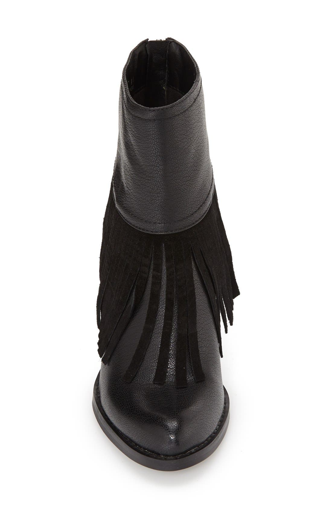 Very Volatile 'Khloe' Fringe Demi Wedge Boot, Alternate, color, 