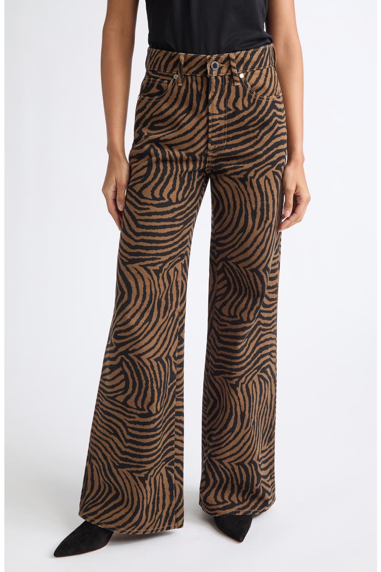 Kasey Wide Leg Jeans, Main, color, OCHRE BLACK