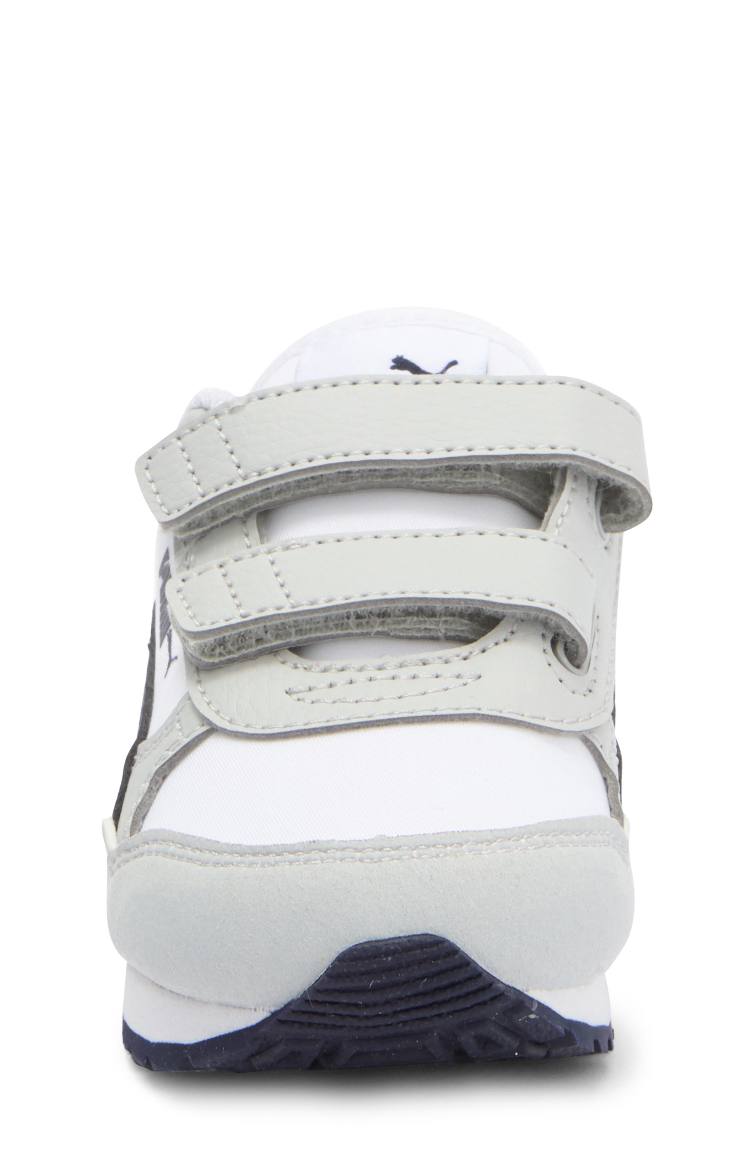 PUMA Kids' Runner V4 Sneaker, Alternate, color, Puma White-New Navy-Gray