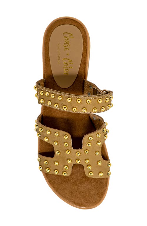 CHASE & CHLOE CHASE AND CHLOE KHARI STUDDED SLIDE SANDAL 