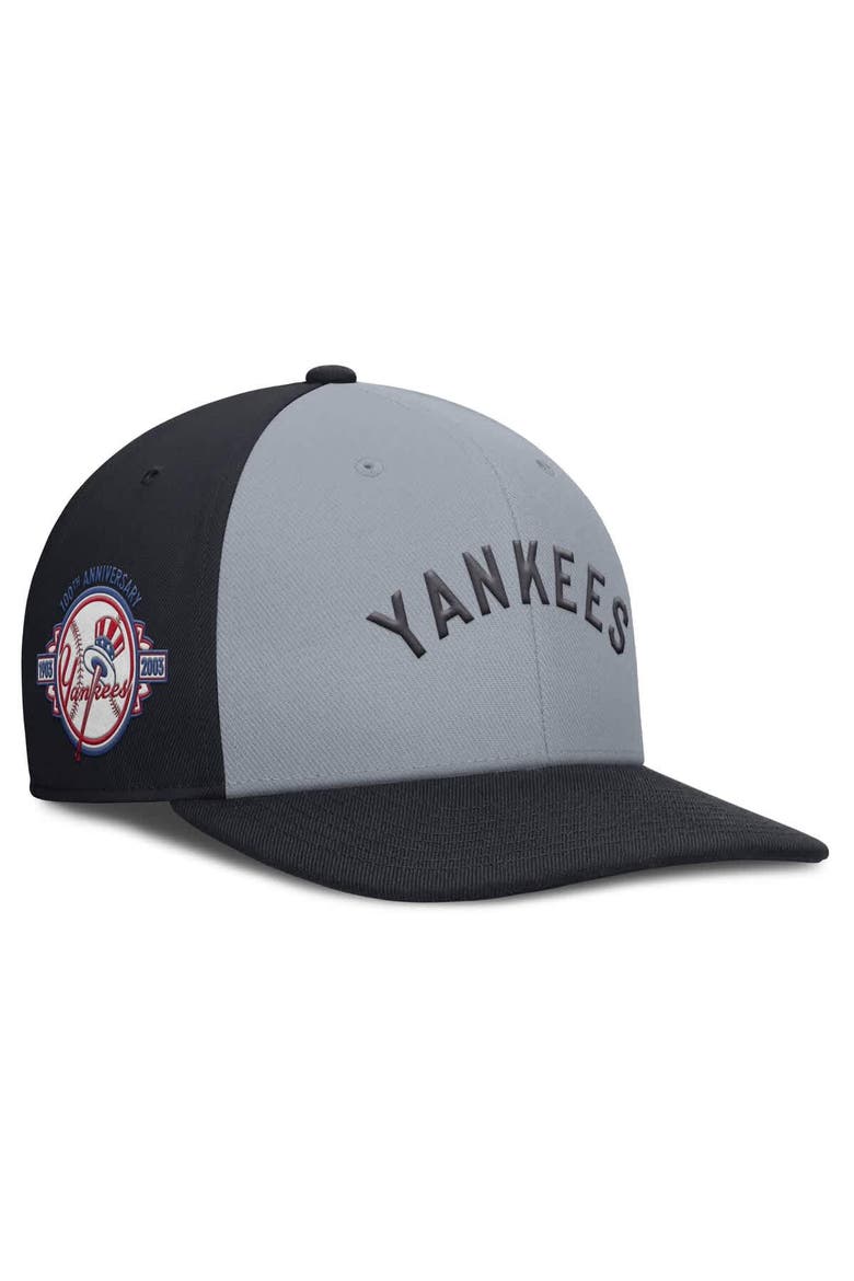 Men's Nike Gray/Navy New York Yankees Pro Performance Snapback Hat, Main, color, Gray