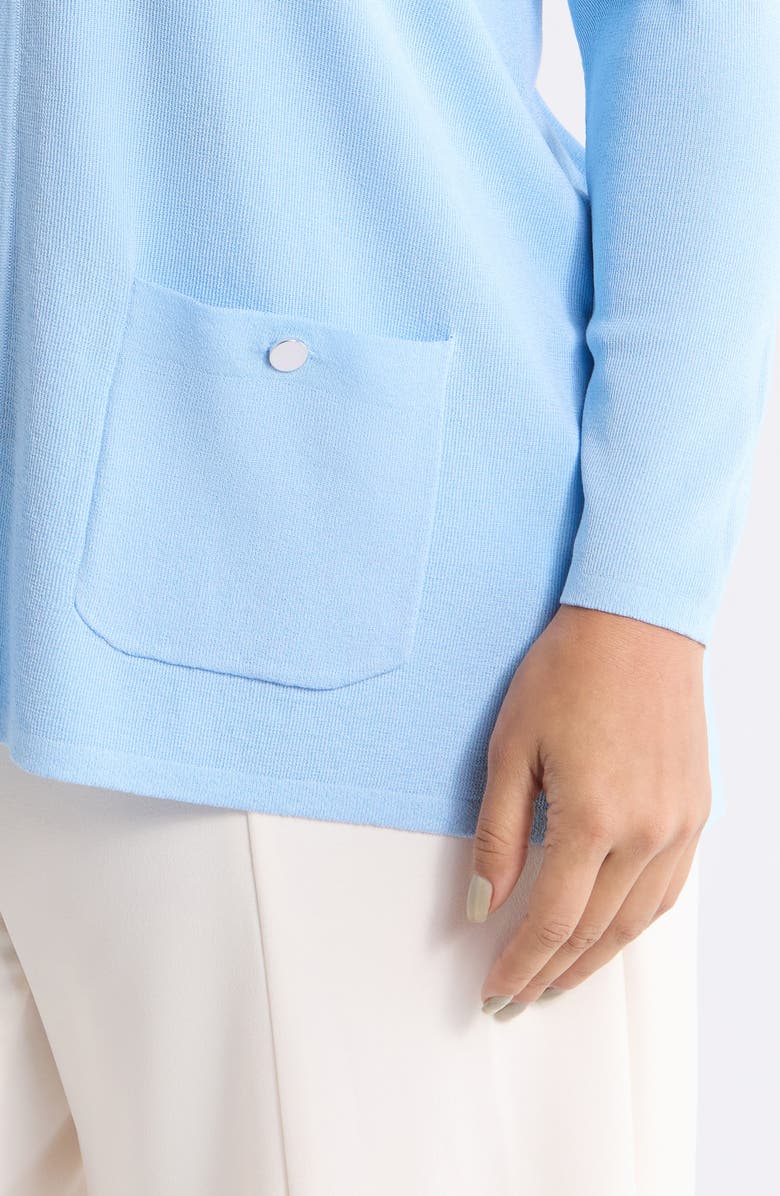 Anne Klein Malibu Open Front Cardigan, Alternate, color, Lakeshore