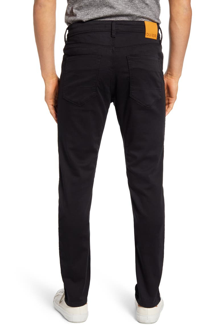 No Sweat Slim Fit Stretch Pants, Alternate, color, BLACK