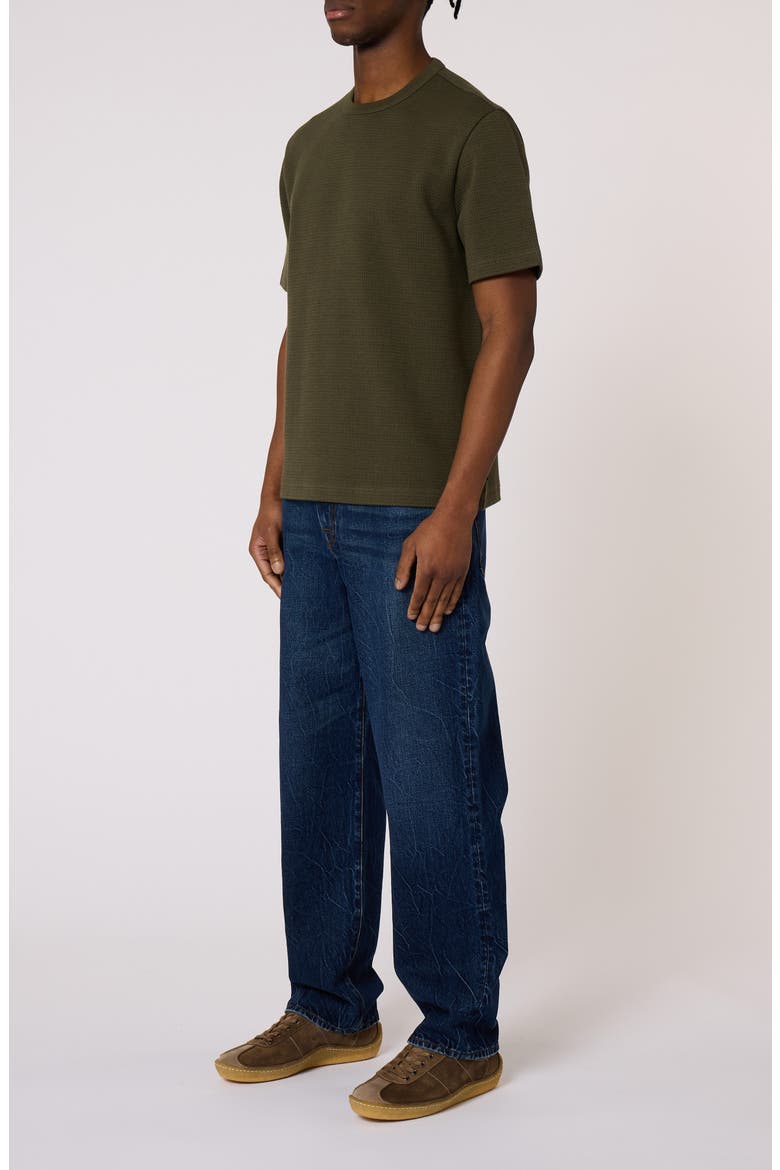 Textured Knit T-Shirt, Alternate, color, MILITARY GREEN
