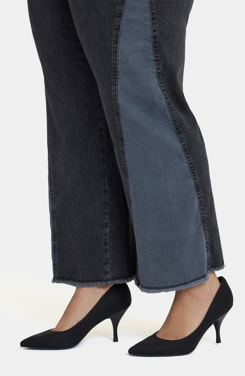NYDJ Teresa Frayed Two-Tone Wide Leg Jeans, Alternate, color, Street Shade