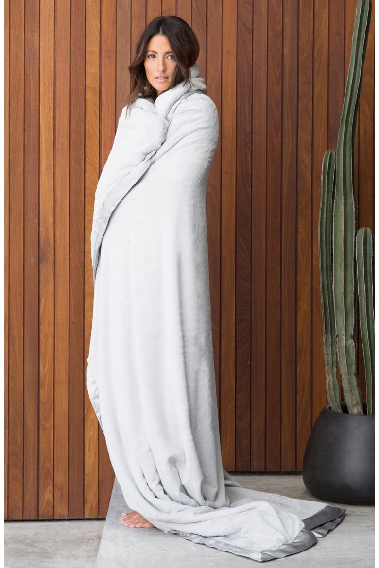 Luxe Big Kid Blanket, Alternate, color, SILVER