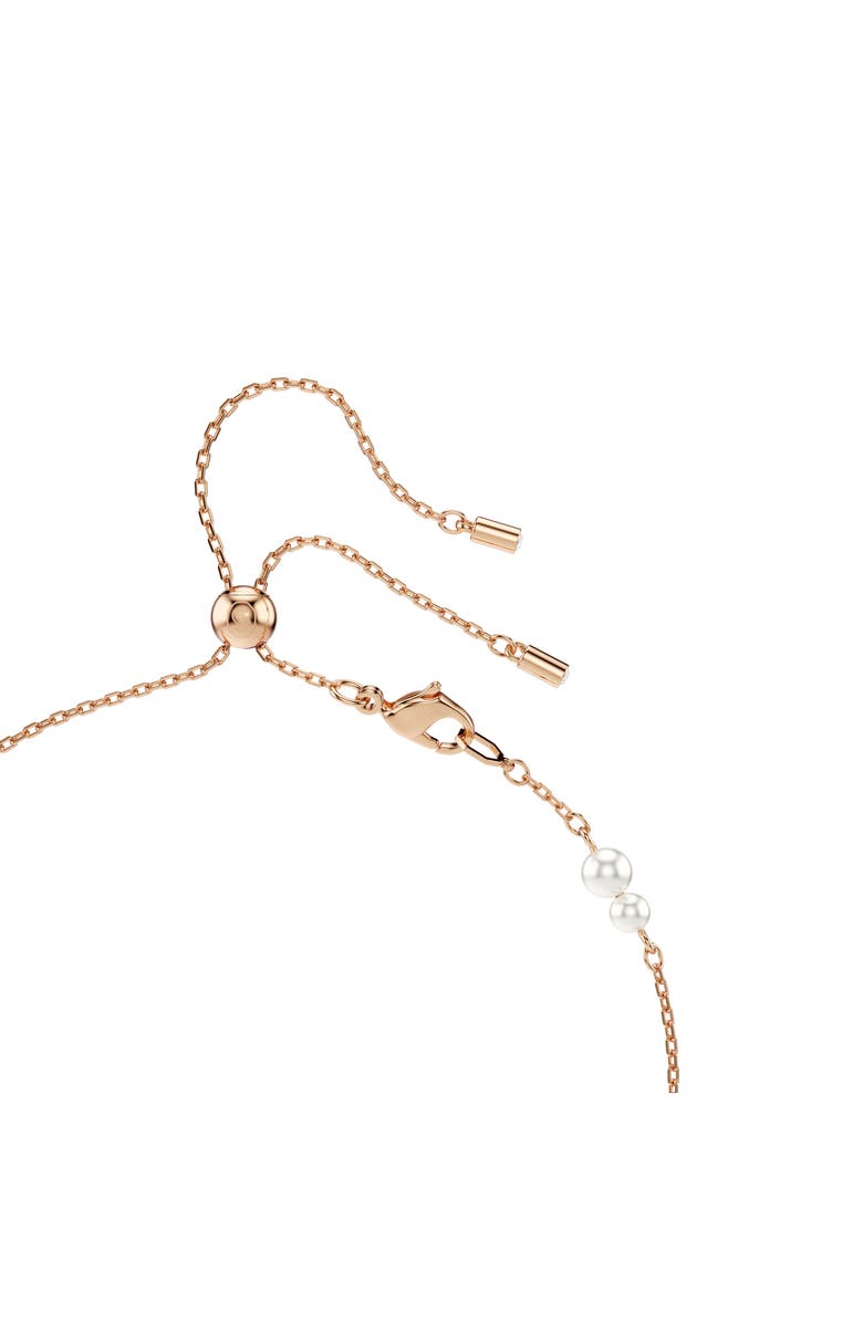 Swarovski Symbolica Faux Pearl Y-Necklace, Alternate, color, Rose Gold