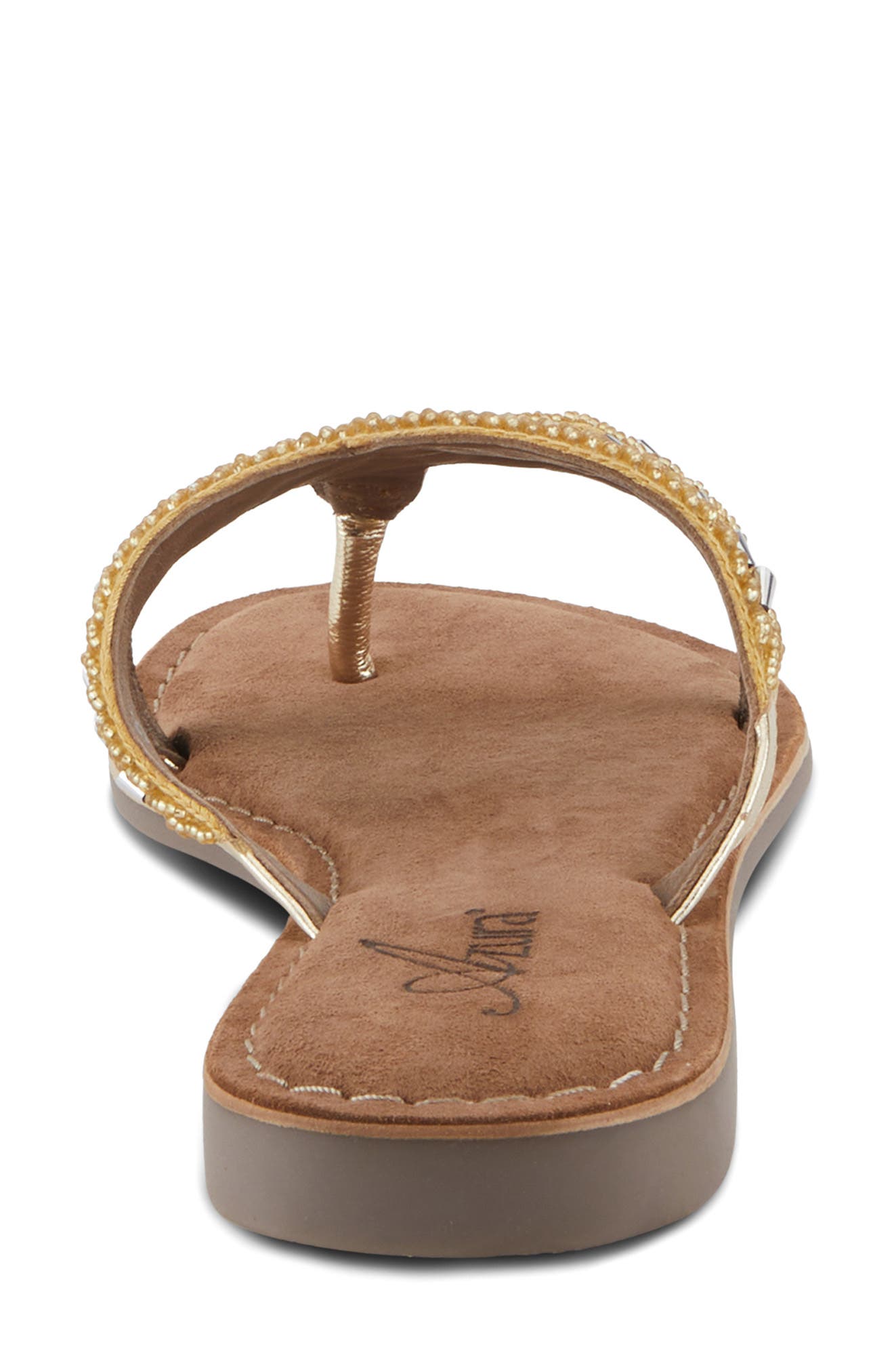 AZURA BY SPRING STEP Starry Flip Flop, Alternate, color, Gold