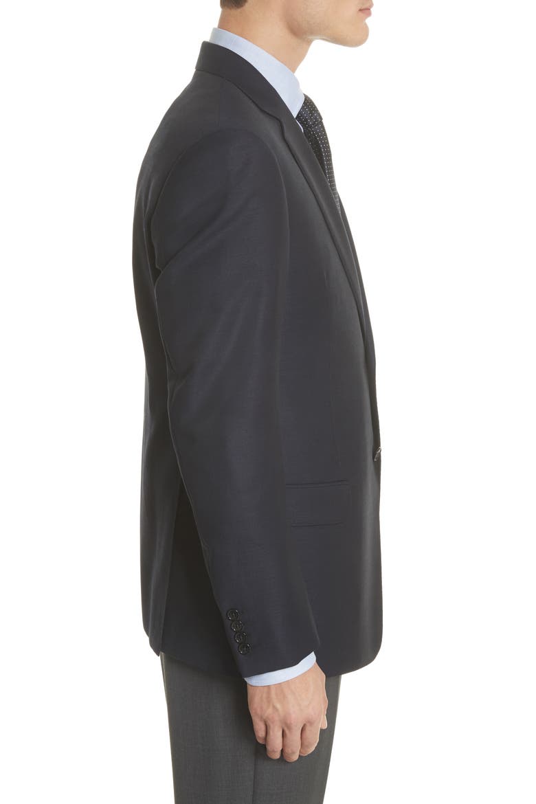 Trim Fit Wool Blazer, Alternate, color, NAVY