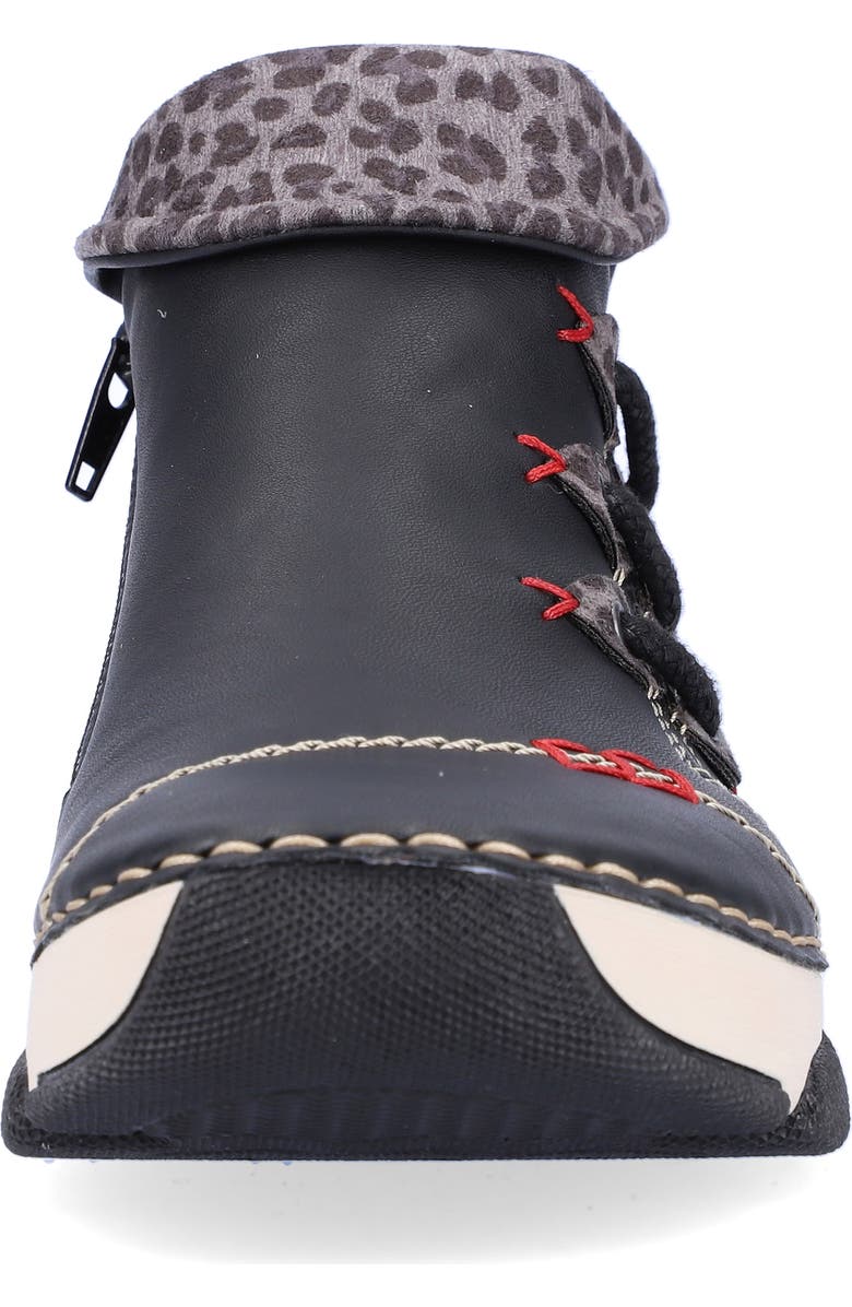 Rieker Angela Sneaker, Alternate, color, Schwarz/ Leo-Grey