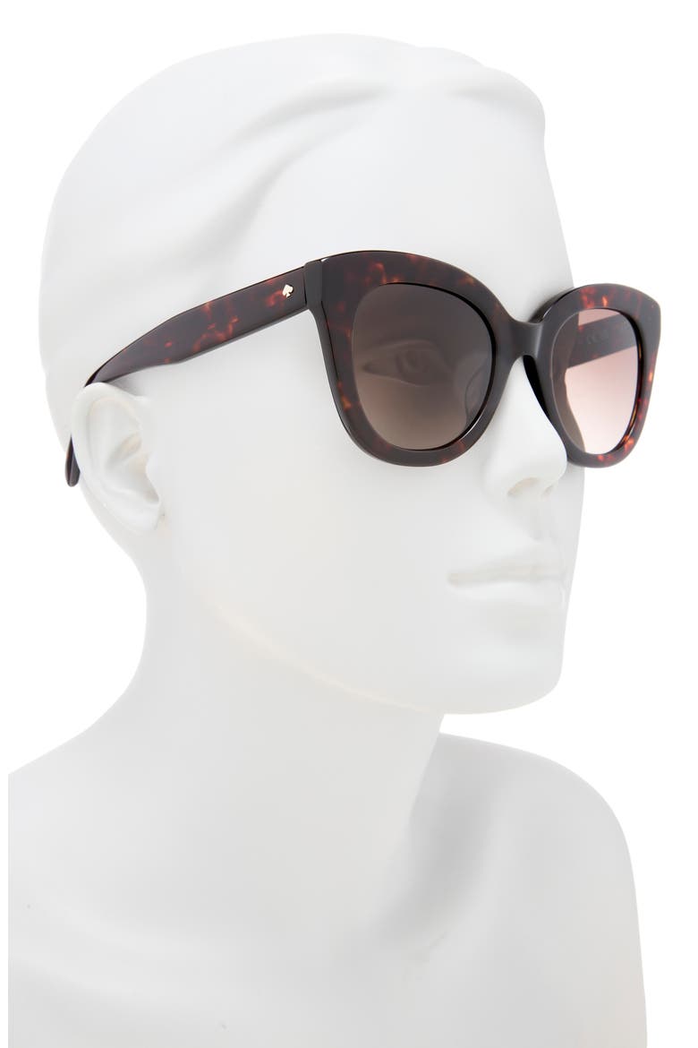 belah 50mm gradient round sunglasses, Alternate, color, HAVANA