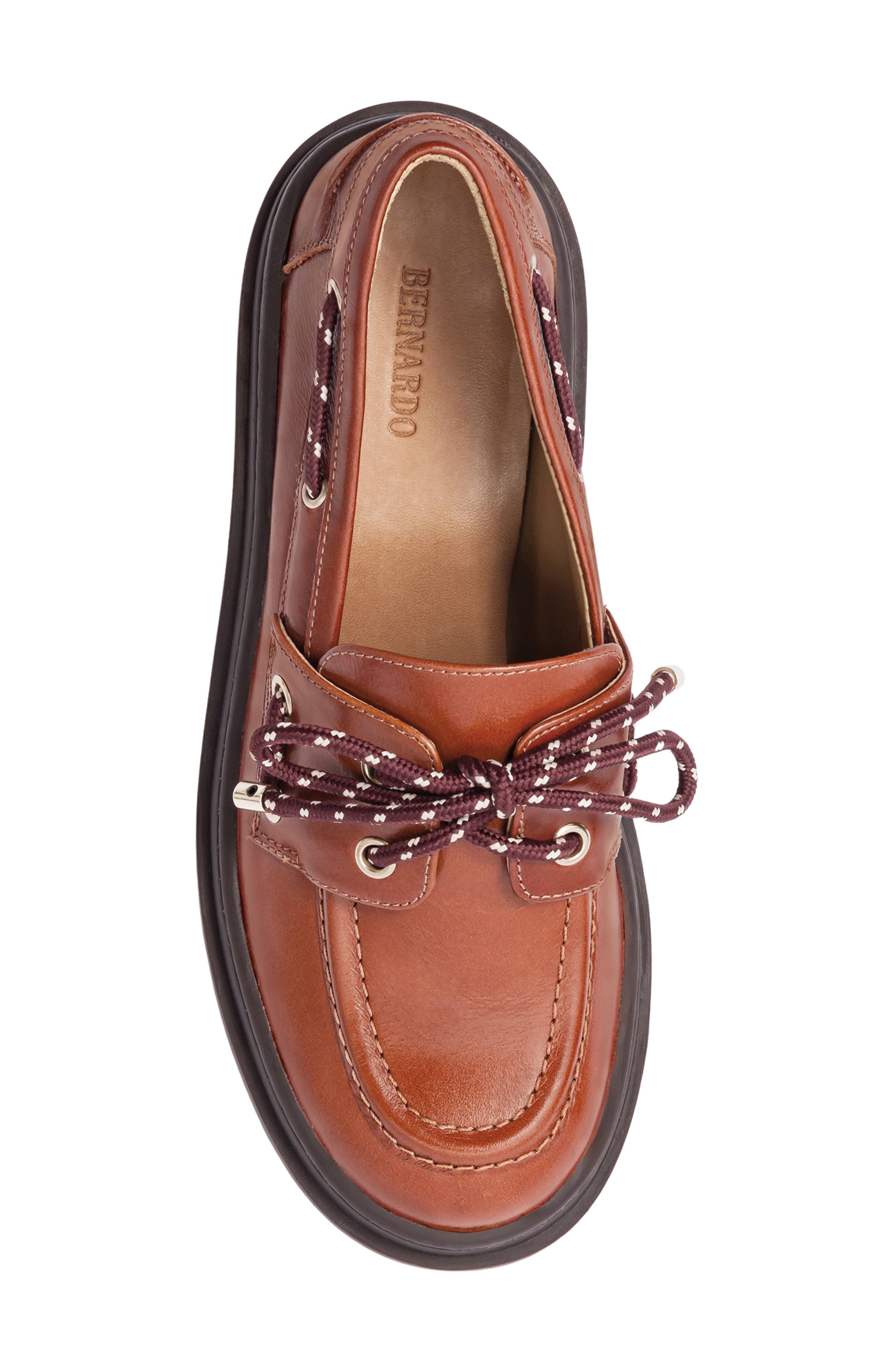 Nico Boat Shoe, Alternate, color, COGNAC CASEIN VEG
