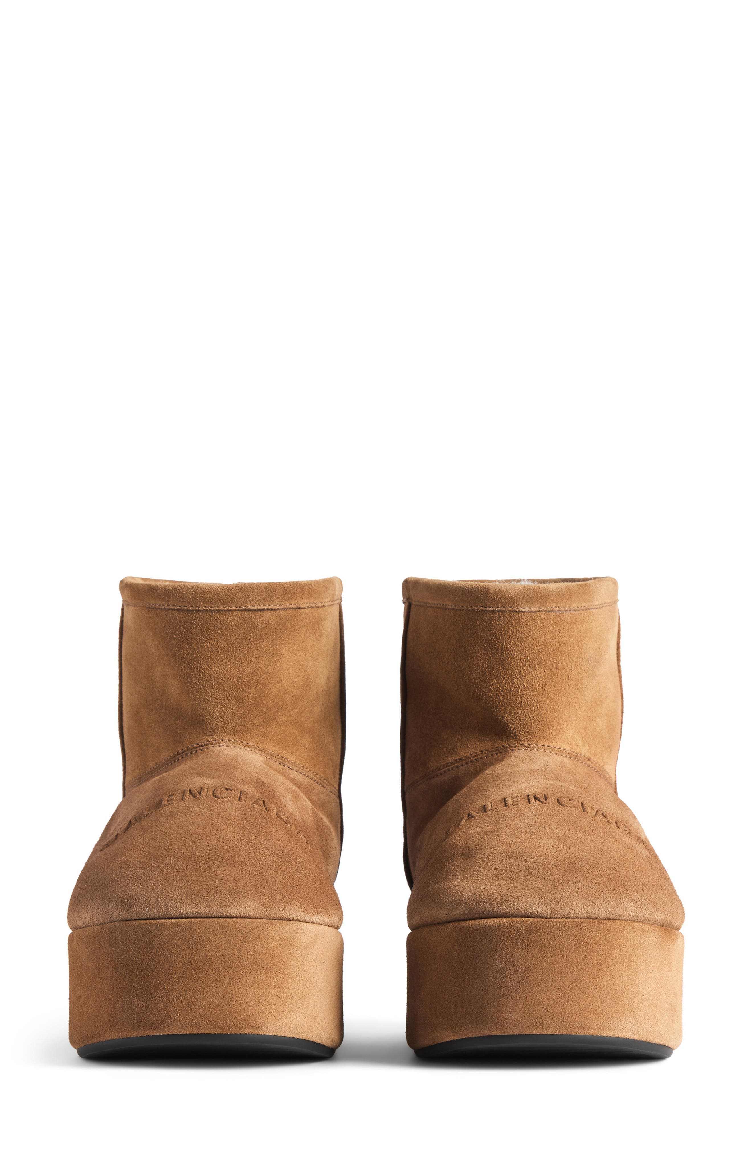 Balenciaga Alaska Platform Bootie, Alternate, color, 2200 Brown/ White