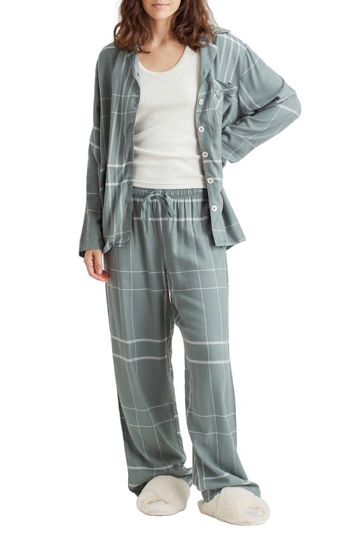 Papinelle Plaid Pajamas In Moss