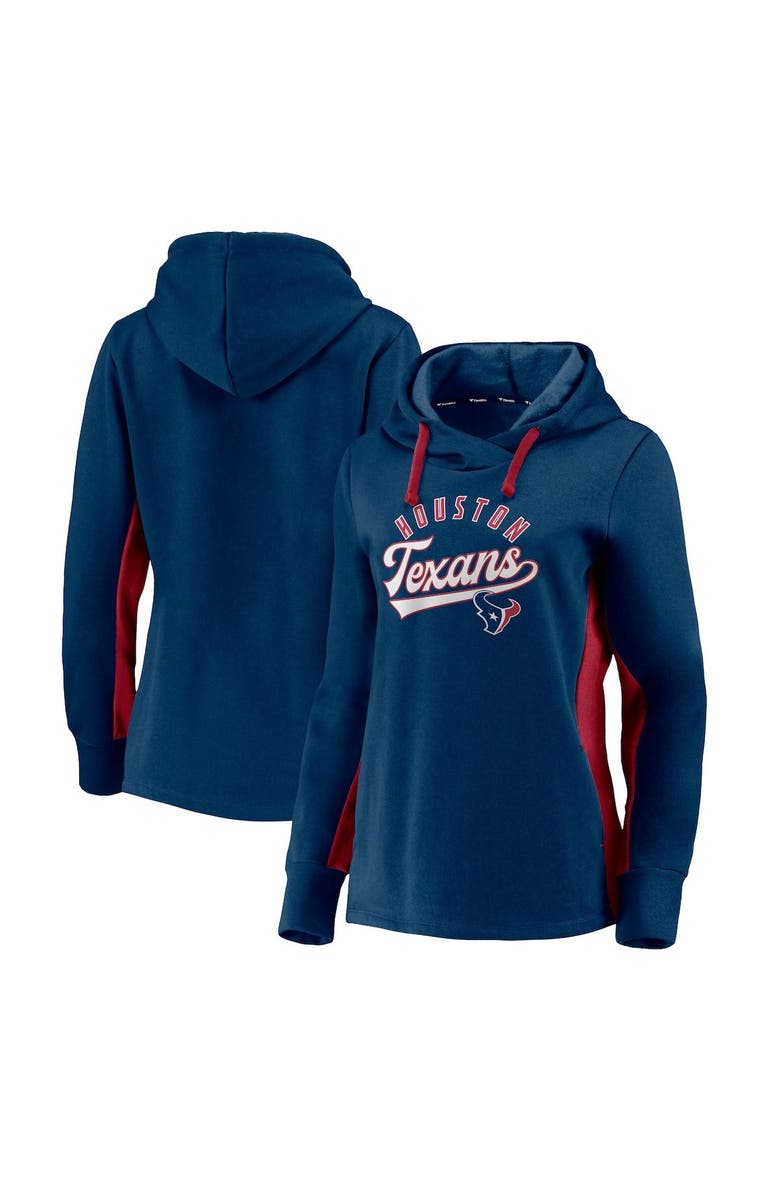 FANATICS Women's Fanatics Branded Navy/Red Houston Texans Game Ready Pullover Hoodie, Main, color, 