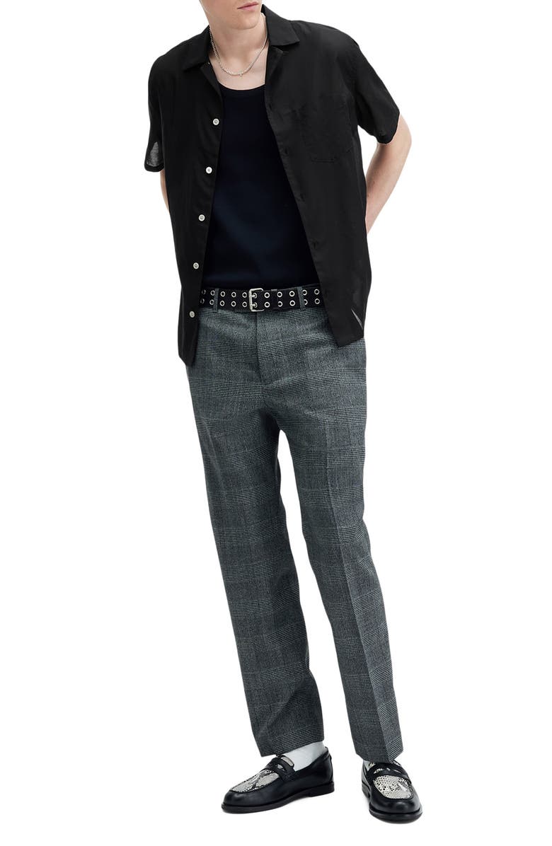 AllSaints Forge Short Sleeve Button-Up Shirt, Alternate, color, 