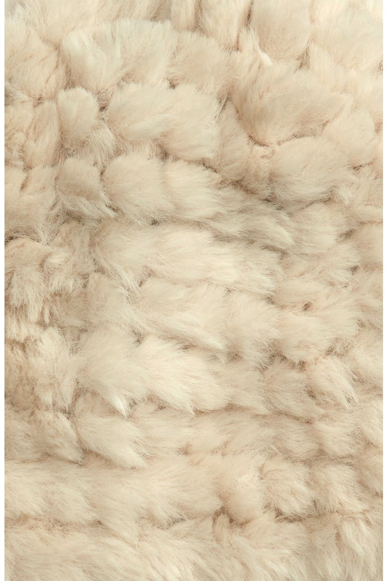 Faux Fur Knit Beanie, Alternate, color, BEIGE