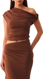 SNDYS Amabel One-Shoulder Top