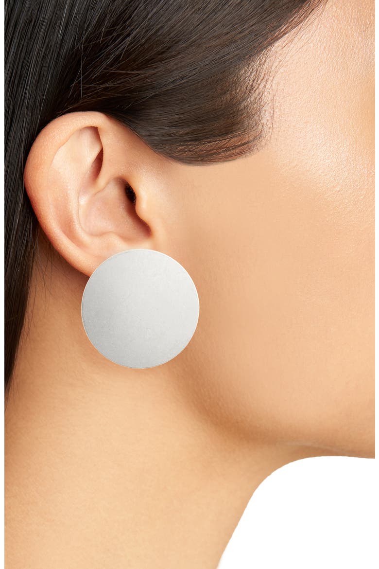 Ariel Stud Earrings, Alternate, color, SILVER