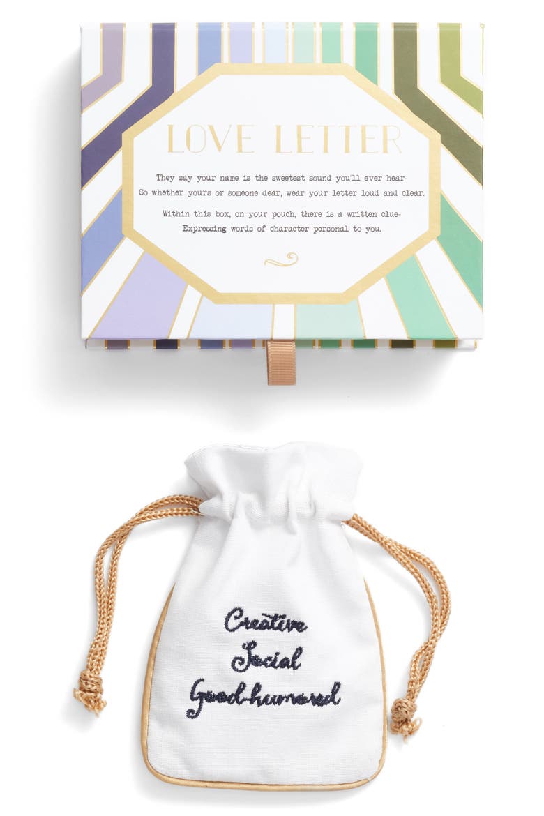 Love Letters Spinning Initial Necklace, Alternate, color, GOLD/ C