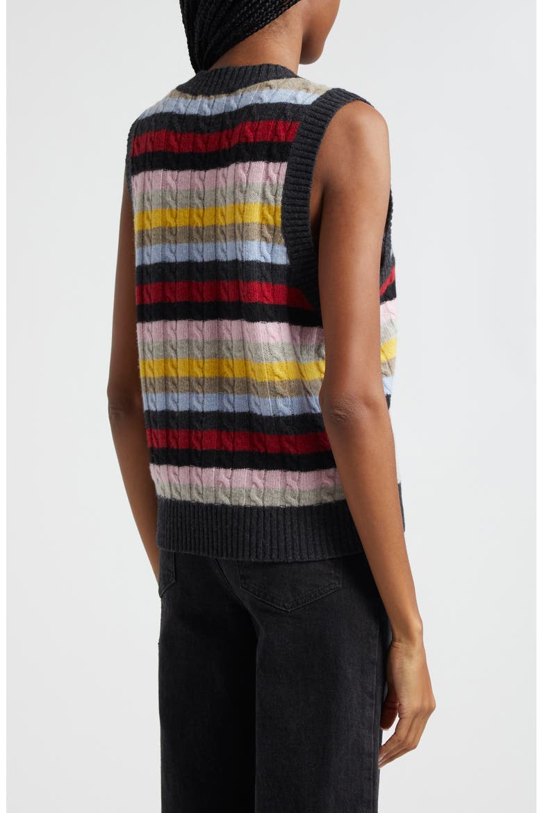 Stripe Wool Blend Sweater Vest, Alternate, color, MULTICOLOUR
