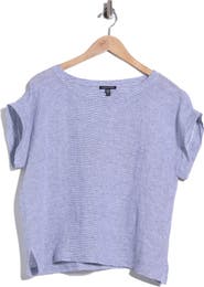 Eileen Fisher Organic Linen Ballet Neck Square Top
