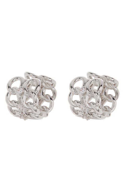 Carleene CZ Huggie Hoop Earrings