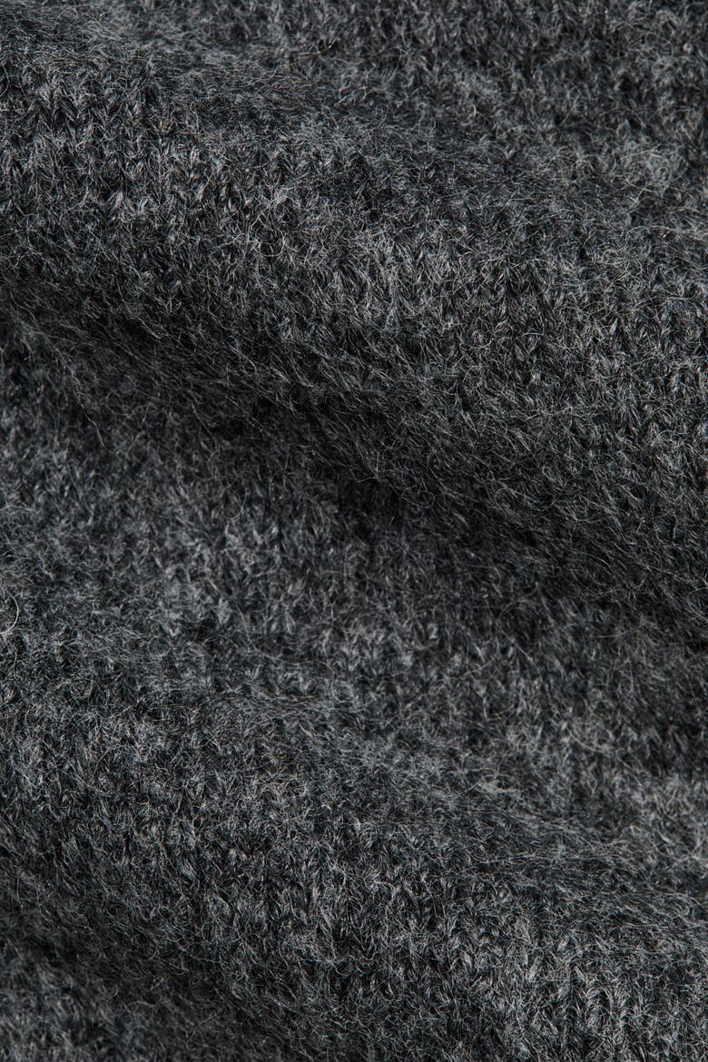 Fine-knit T-shirt, Alternate, color, Dark gray melange
