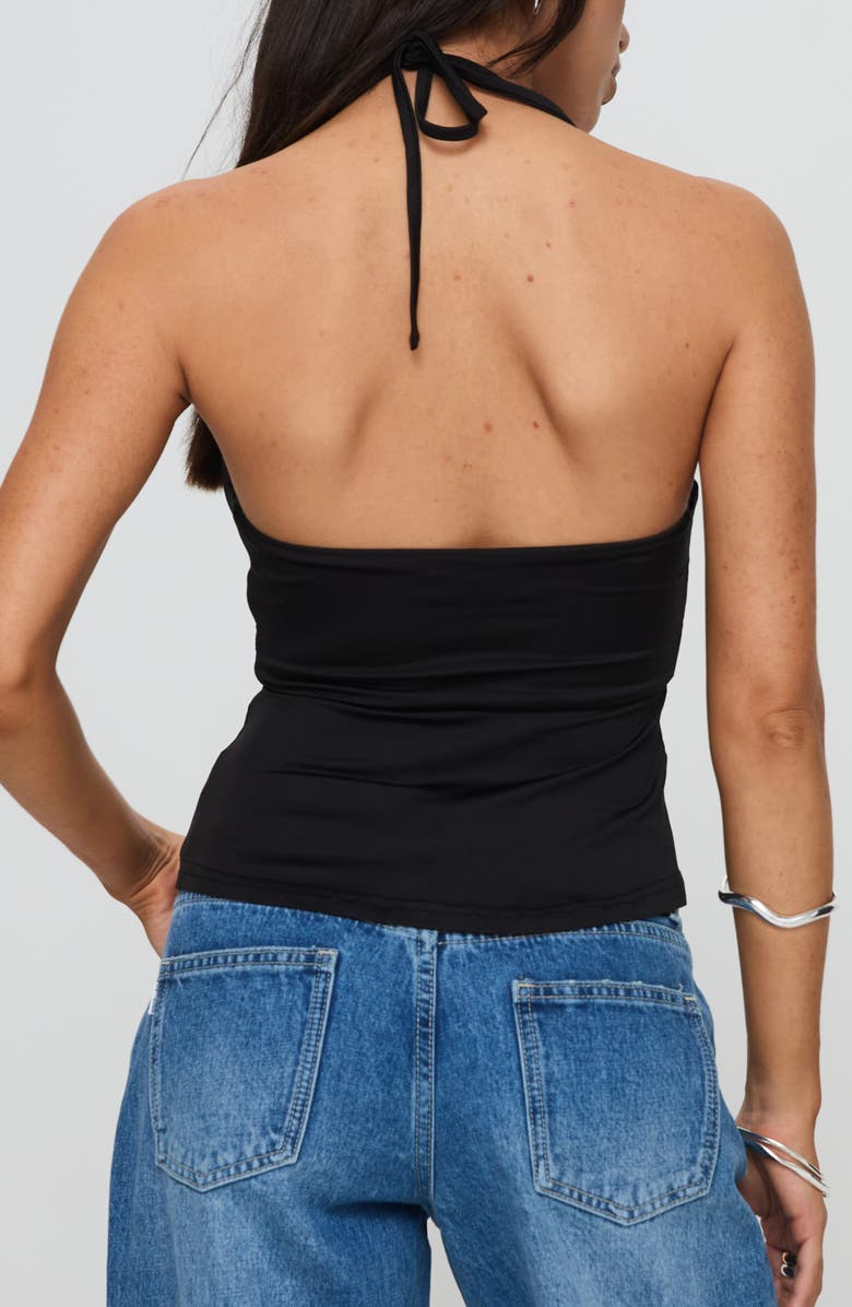 Princess Polly Averee Halter Top, Alternate, color, Black
