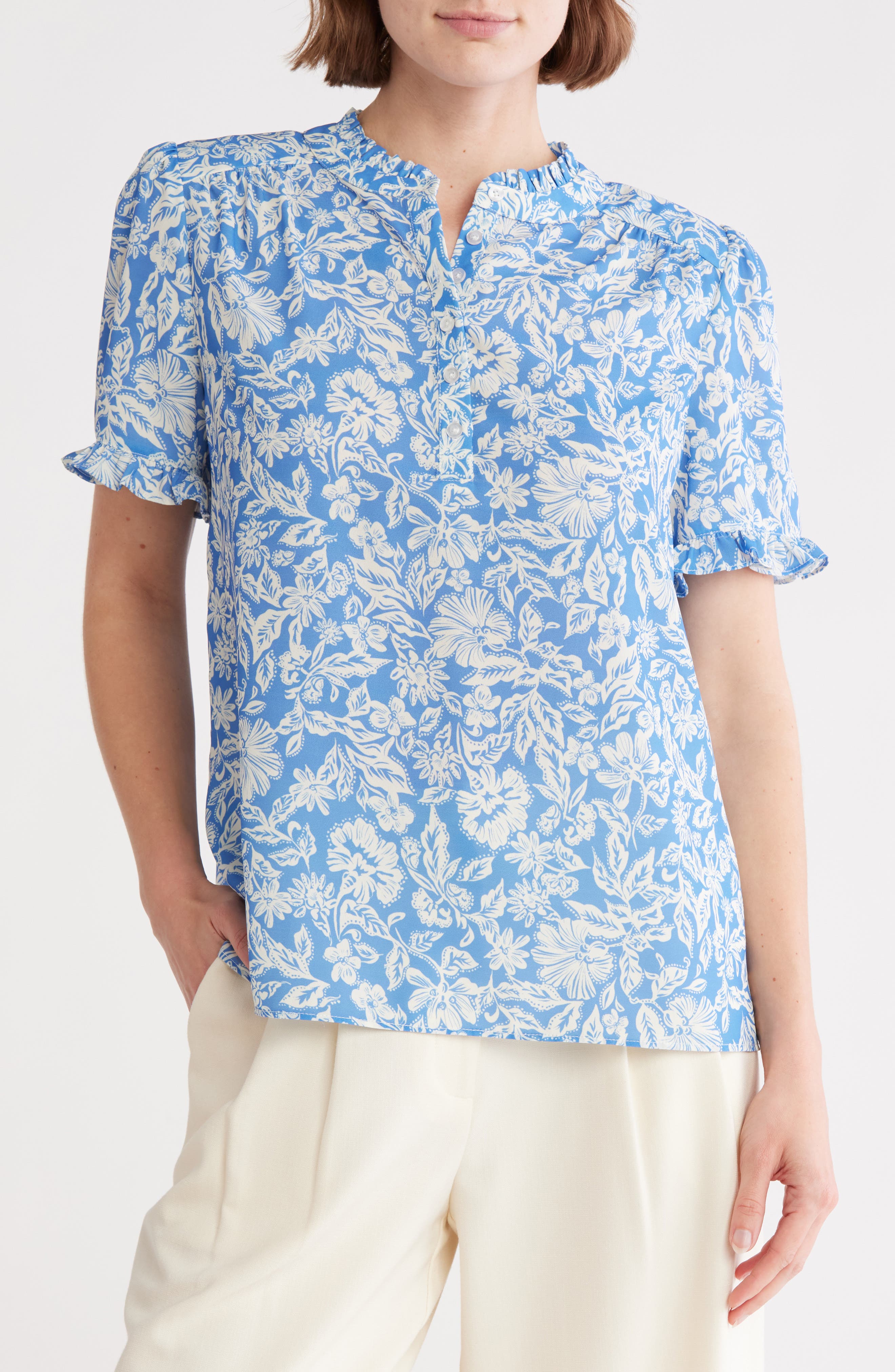 Gemma + Jane Short Sleeve Ruffle Top