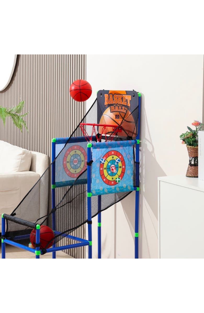 Trimate 2In1 Arcade Basketball Hoop Game, Alternate, color, Multicolored