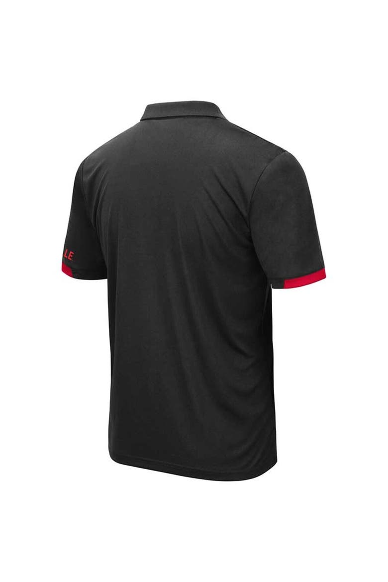 Men's Colosseum Black Louisville Cardinals Big & Tall Santry Polo, Alternate, color, Black