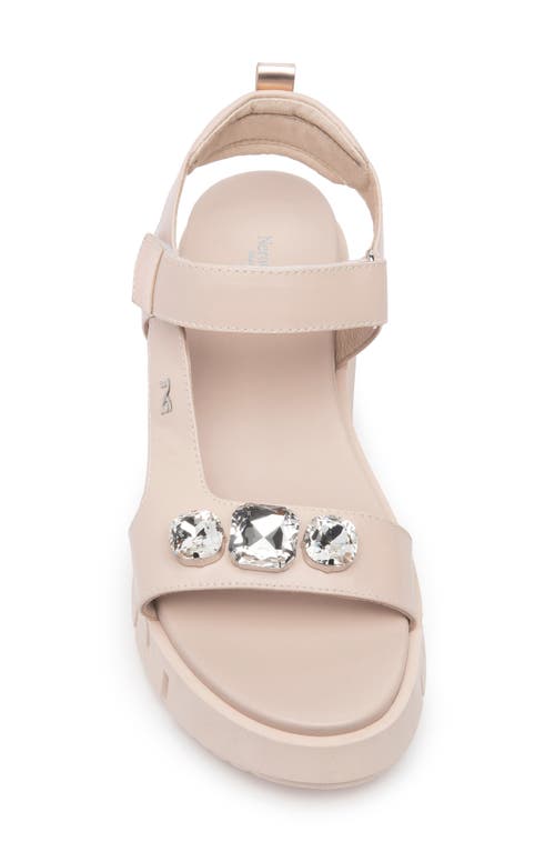 Nerogiardini Ankle Strap Platform Sandal In Natural