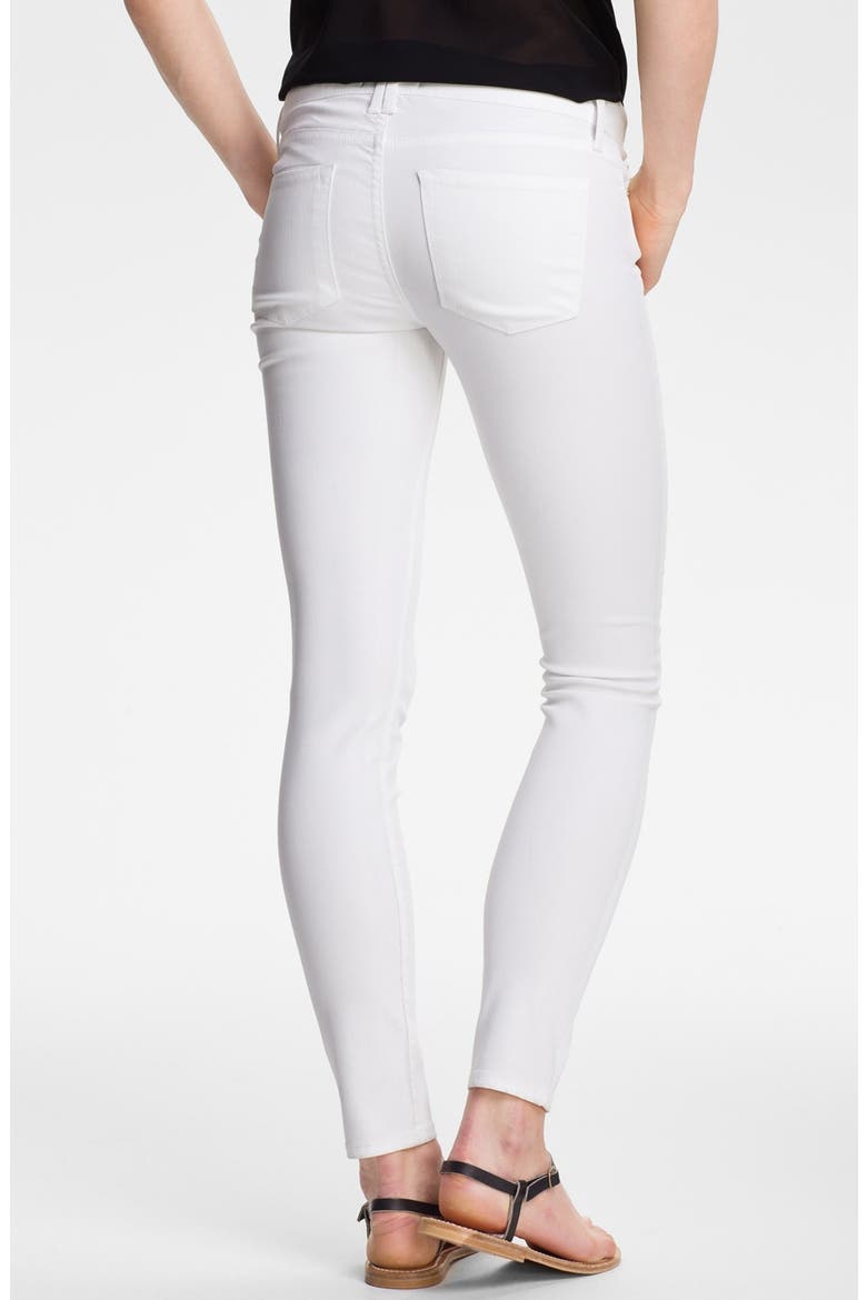 Skinny Stretch Ankle Jeans, Alternate, color, WHITE