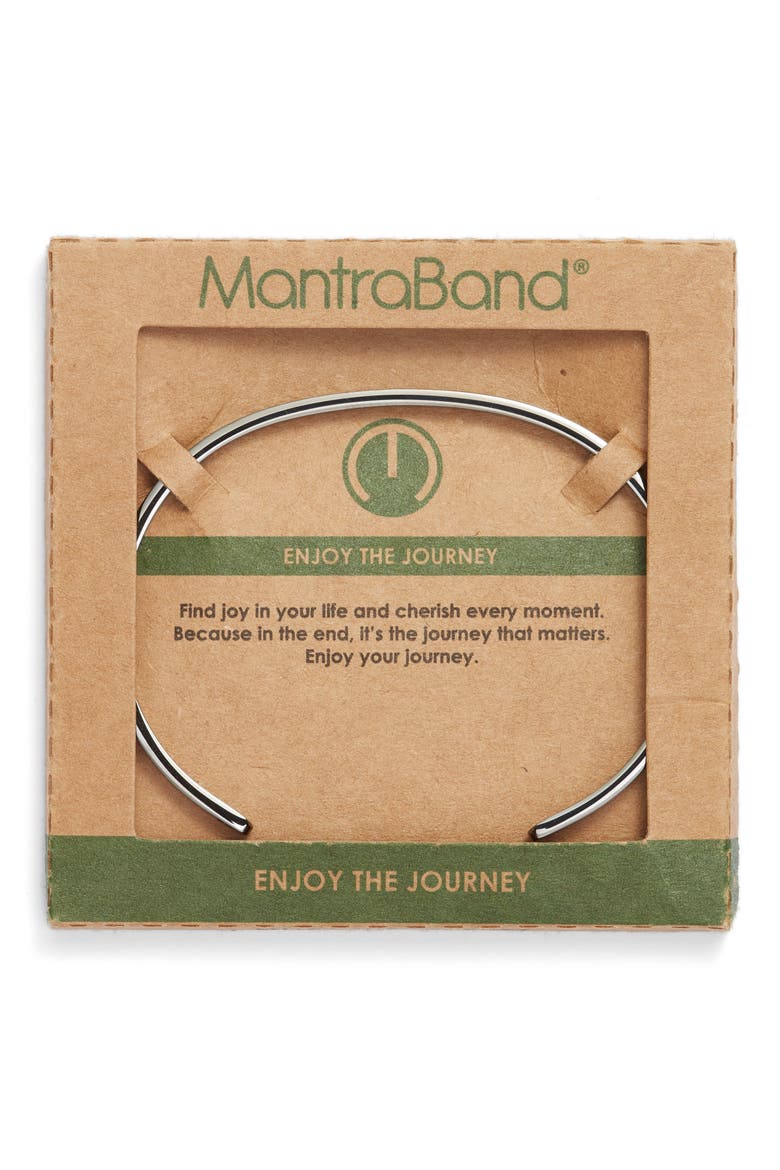 'Enjoy the Journey' Cuff, Alternate, color, MOON GRAY