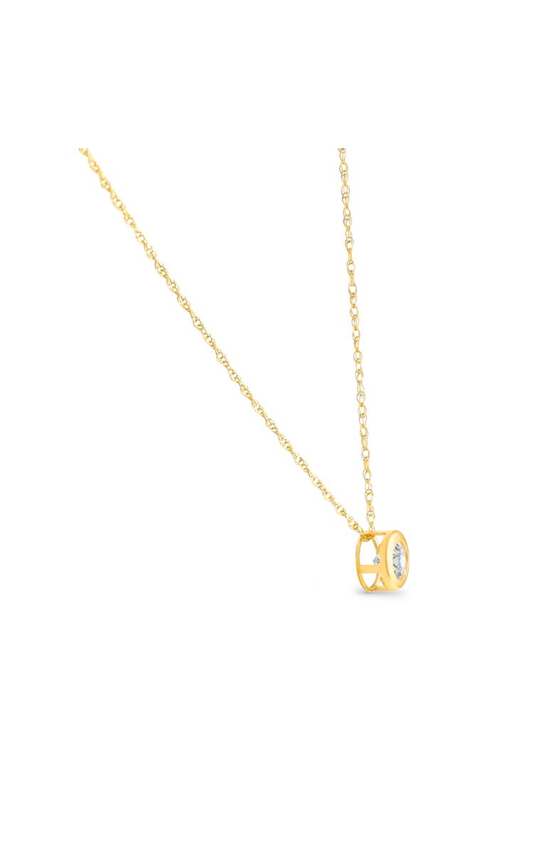 Bliss Diamond 1/4Ct Diamond Bezel Pendant Solitaire Necklace 14k Gold Lab Grown, Alternate, color, 