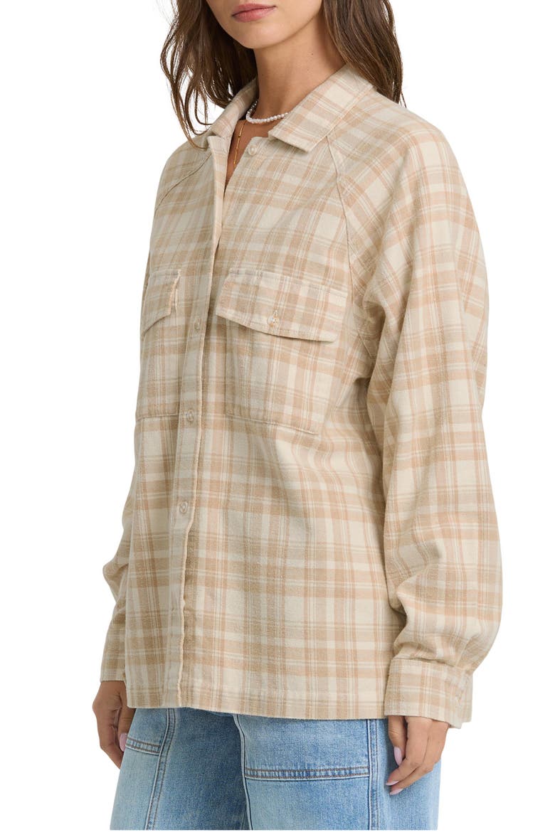 Coastal Breeze Flannel Shirt, Alternate, color, WHITE CAP