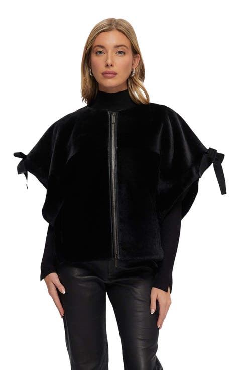 Genuine Shearling Jacket, Short Sleeve