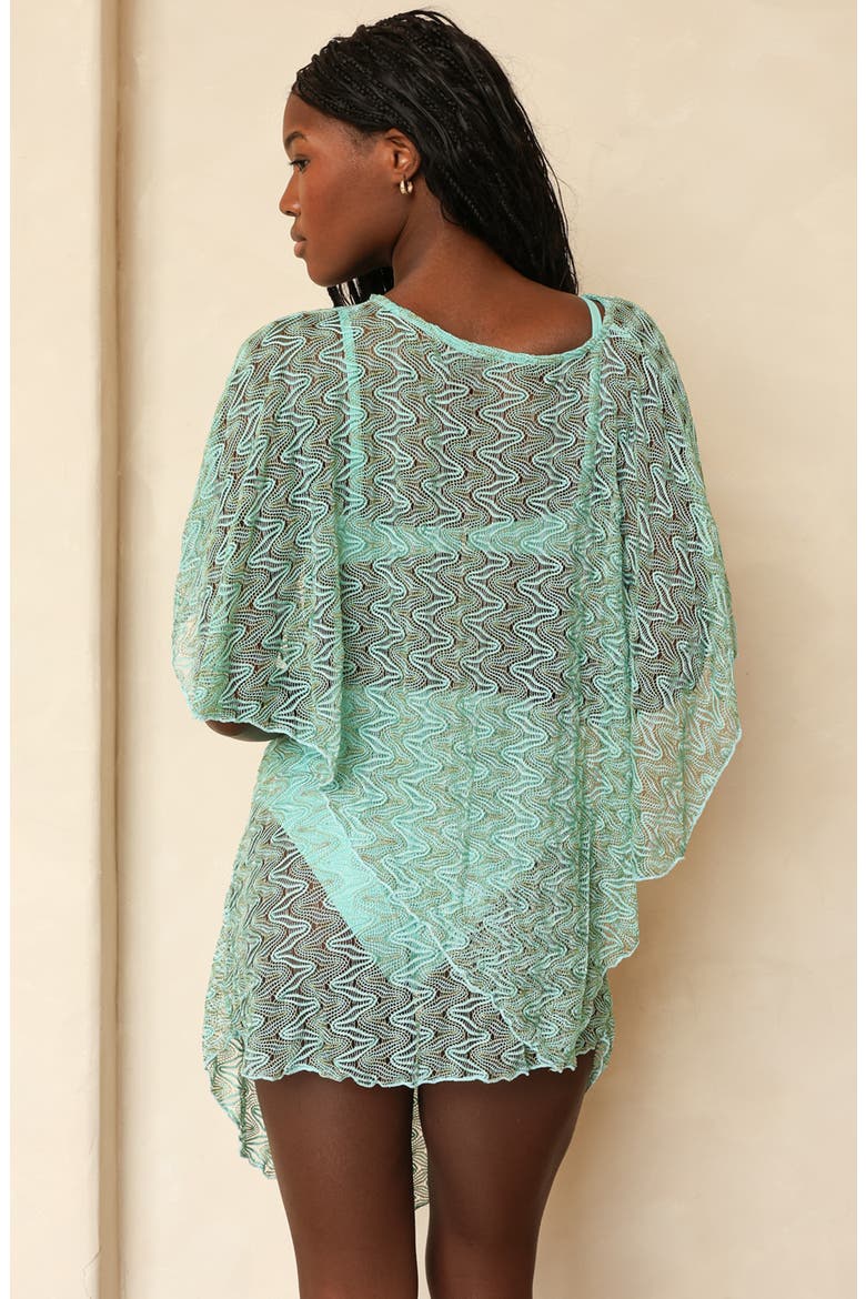 Juice Cafe Poncho, Alternate, color, Aruba Blue