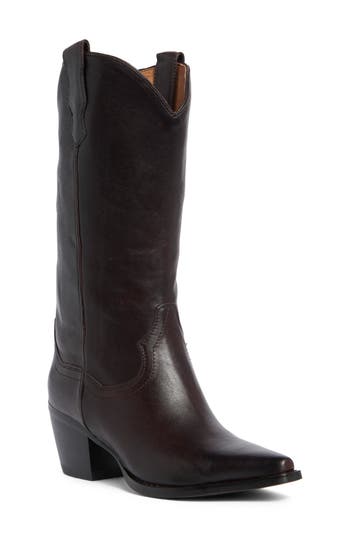 Jeffrey Campbell Floured Western Boot In Brown