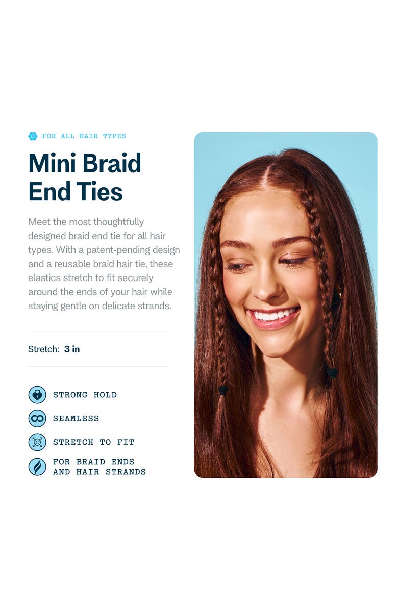 Gimme Beauty Braid Ends Medium Hair Bands, Alternate, color, Dark Brown