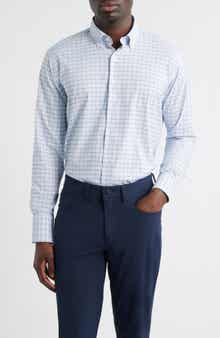 Casey Check Performance Twill Button-Down Shirt