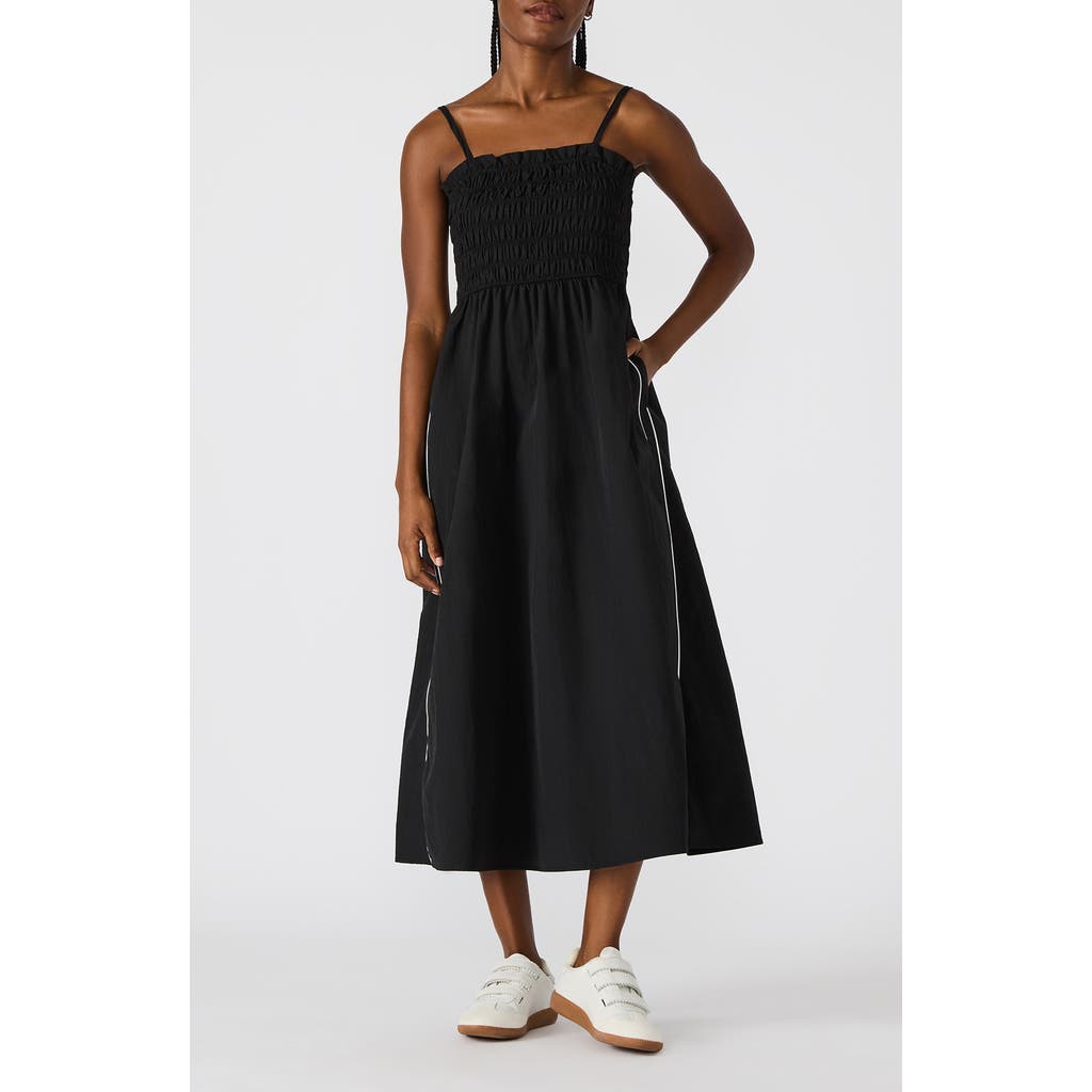 Steve Madden Kit Smocked Poplin Midi Dress