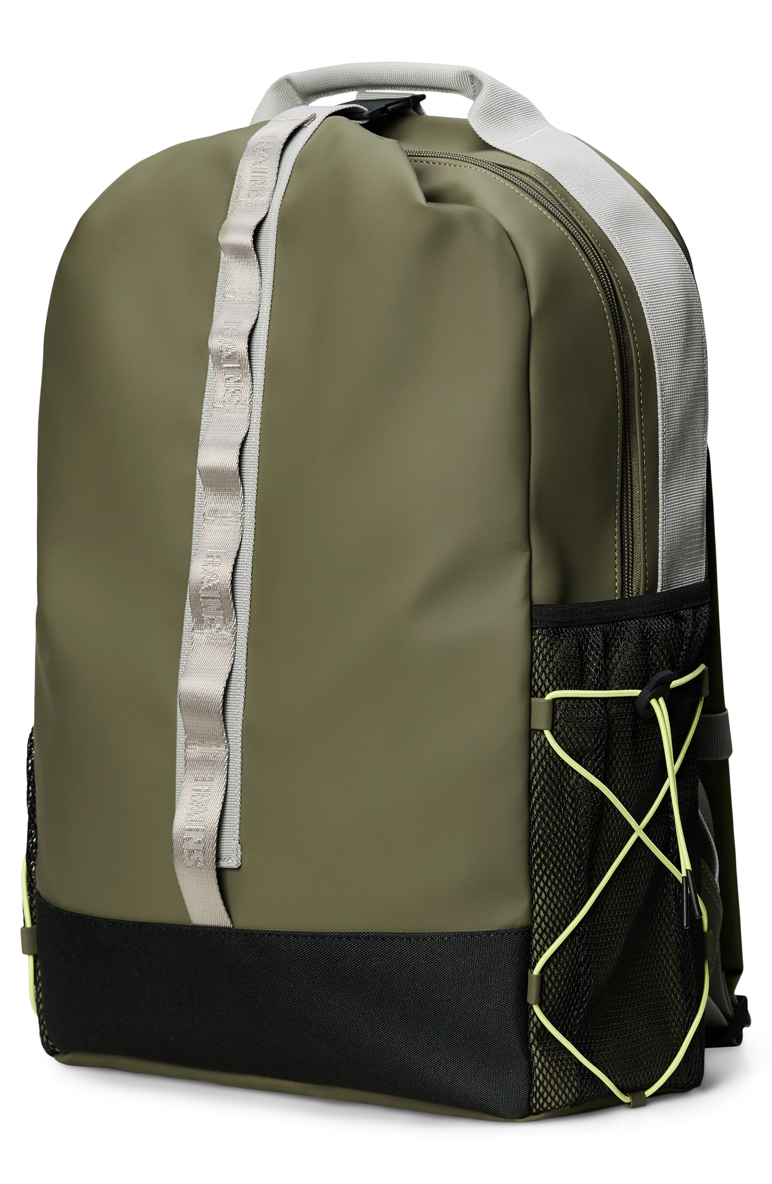 Rains Trail Waterproof Clip Front Backpack, Alternate, color, Marsh
