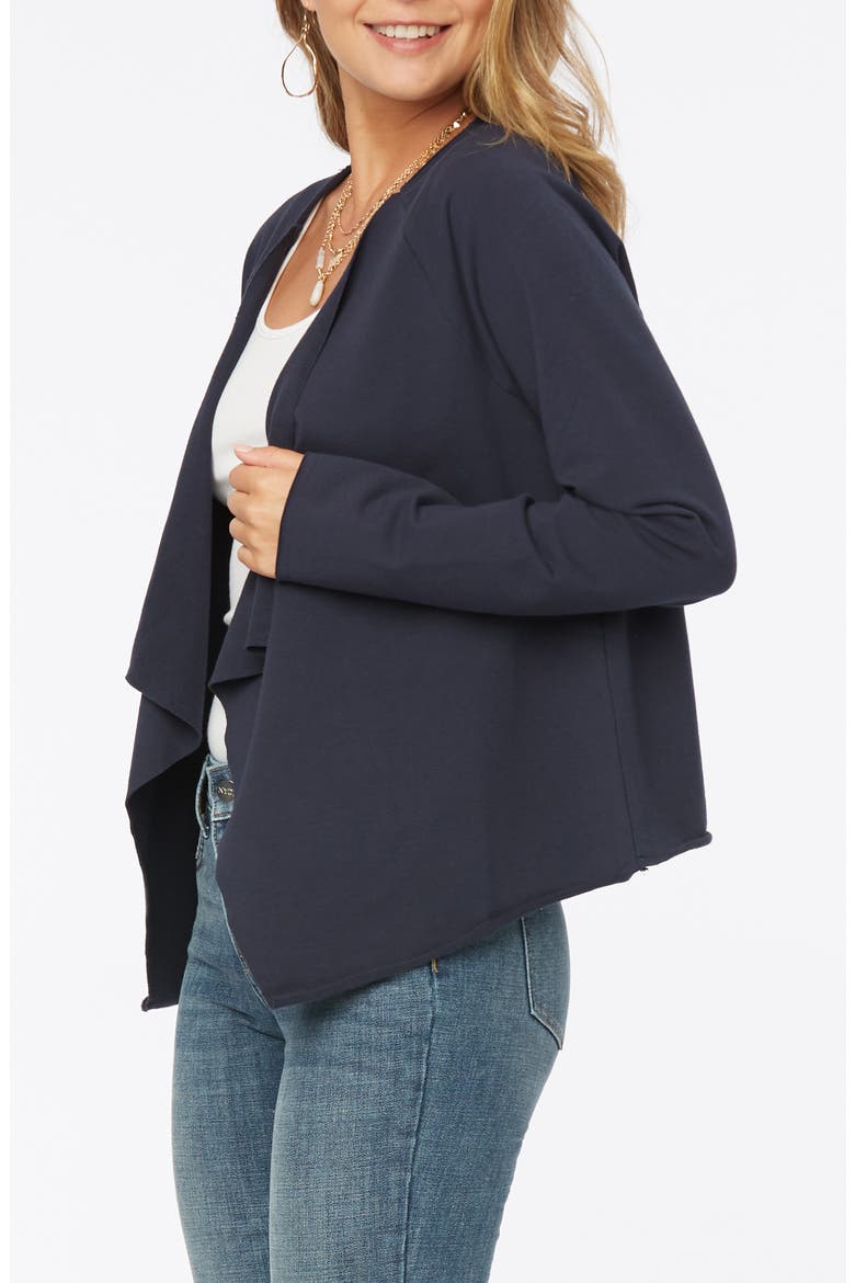 Draped Open Front Sweatshirt, Alternate, color, OXFORD NAVY