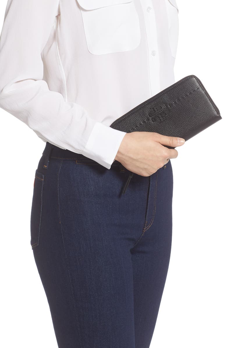 Tory Burch McGraw Leather Continental Zip Wallet, Alternate, color, 