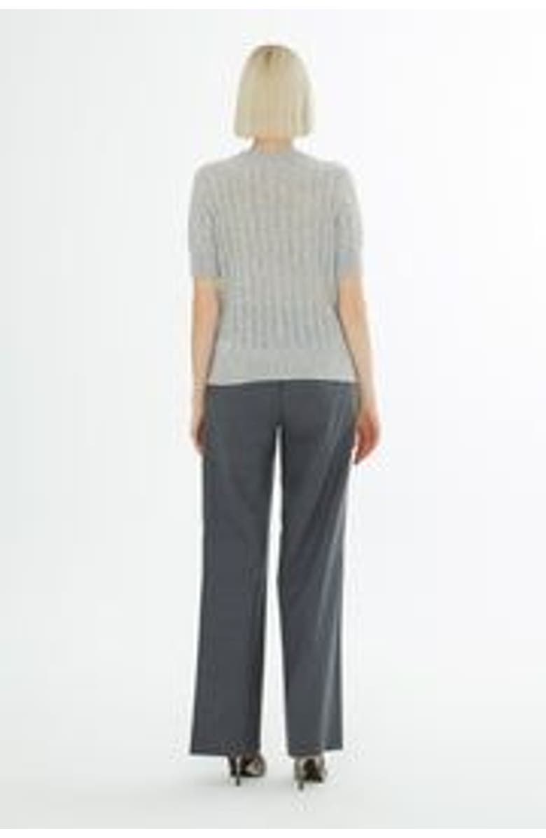 Gizia Crew Neck Short Sleeve Sweater Grey, Alternate, color, Grey