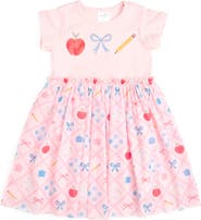 Sweet Wink Back To School Trellis Short Sleeve Tutu Dress